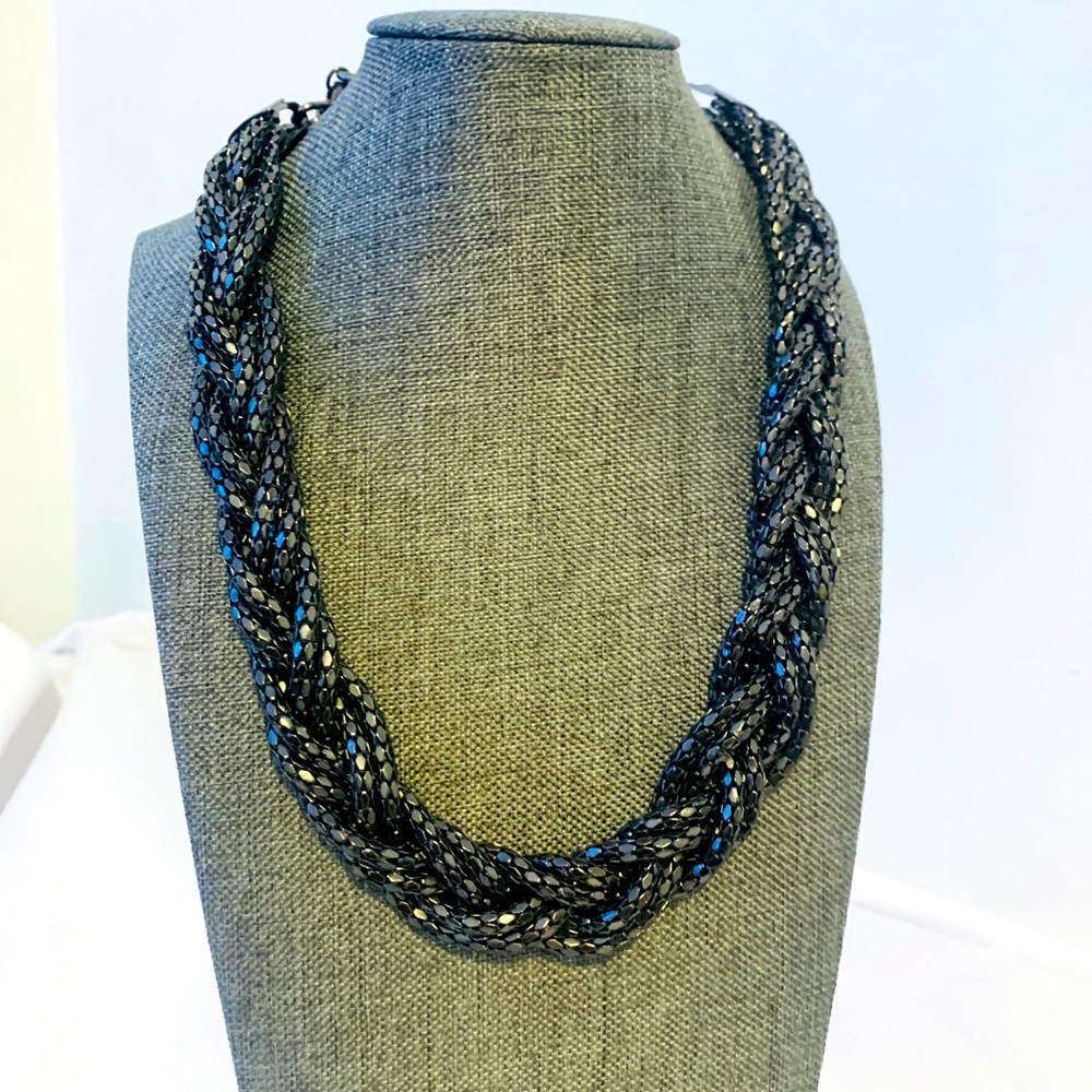 Hematite Black Cuban Link Design Necklace